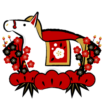 zodiac261010 zodiac261010 馬,午年,扇のイラスト素材