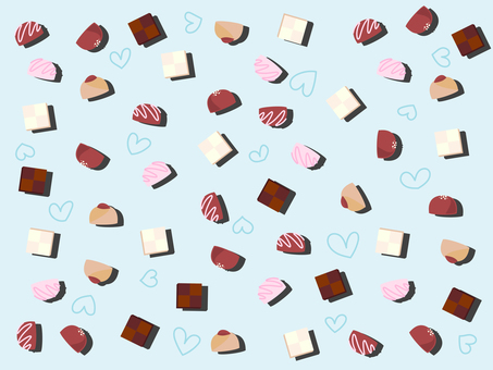 バレンタインラッピングハート(ブルー) バレンタイン,ハッピーバレンタイン,valentine＇sdayのイラスト素材