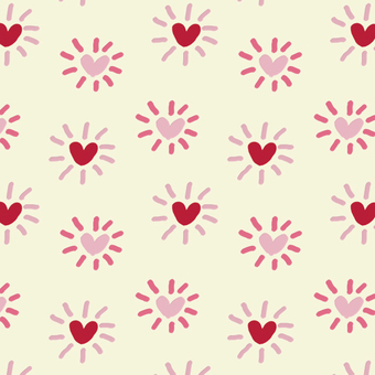 ハートフラワーベージュ 2月14日,2月,冬,バレンタインデー,イベント,ハート,花,模様,恋愛,プレゼントのイラスト素材