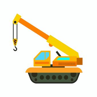 乗り物 001 乗り物 001 クレーン車,建設,工事,重機,はたらく車,工事現場,建設機械,機械,工業,イラストのイラスト素材