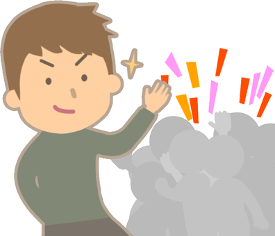 多くの人からの声援をあびている男性 人気者,尊敬される,憧れ,願望,敬われる,慕われる,好かれる,ナルシスト,出世,観衆のイラスト素材