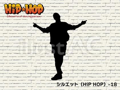 ヒップホップダンスのシルエット単品-18