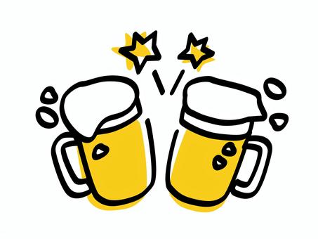 Cheers with beer_color shift loose picture, JPG, PNG and AI Cheers with beer_color shift loose picture, beer, a mug, bubble, JPG, PNG and AI