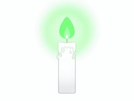 ぼんやり光るキャンドル(緑) ぼんやり光るキャンドル(緑) ろうそく,白,灯り,火,光,緑,アイコン,飾り,肝試し,ハロウィンのイラスト素材
