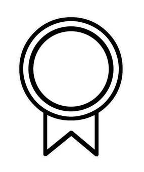 資格アイコン 資格,丸,スキル,合格,取得,リボン,おしゃれ,アイコン,シンプル,マークのイラスト素材