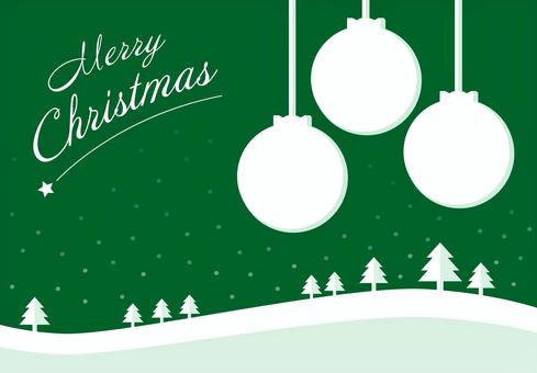 クリスマスオーナメントと冬の風景03 クリスマス,背景,クリスマスツリー,クリスマスオーナメント,星,木,ツリー,オーナメント,風景,冬のイラスト素材