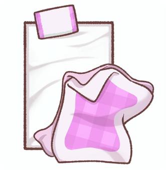 布団・寝起き・ぐちゃぐちゃピンク 手描き,ピンク,アイコン,布団,乱れる,掛け布団,枕,敷布団,生活,寝具のイラスト素材