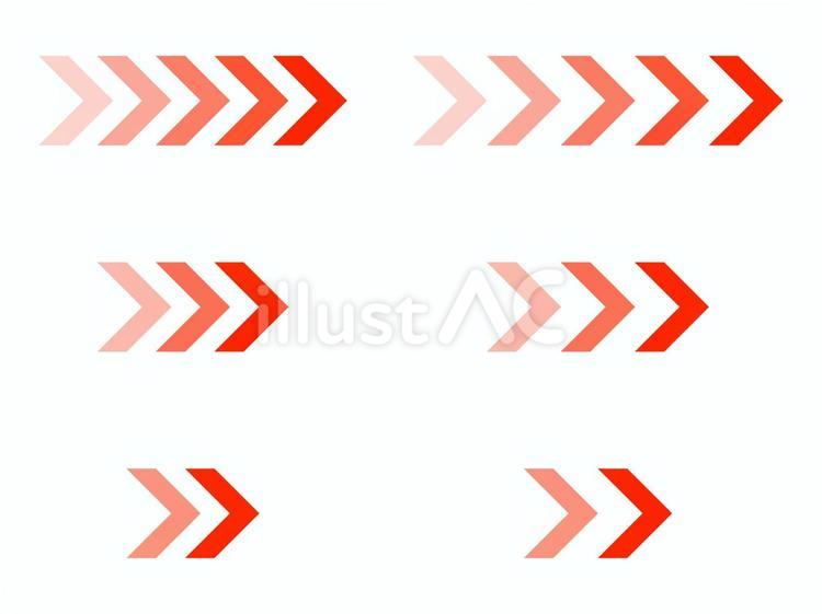 連続矢印素材セット 矢印,右,向きのイラスト素材