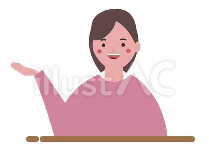 笑顔で会話をする女性