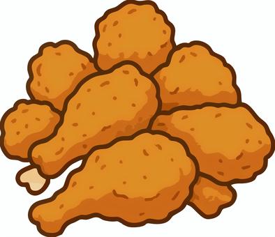 フライドチキン フライ,フライドチキン,肉,揚げ物,ランチ,ディナー,唐揚げ,鶏肉,惣菜,ベクターのイラスト素材