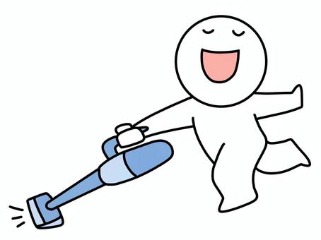 ハンディクリーナーで掃除をする棒人間 ハンディクリーナーで掃除をする棒人間 ハンディクリーナー,掃除機,棒人間,掃除,笑顔,楽しい,嬉しい,クリーナー,家事,サイクロンのイラスト素材