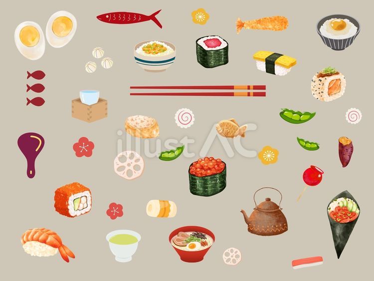 日本のあれこれ 日本,名物,鮨のイラスト素材