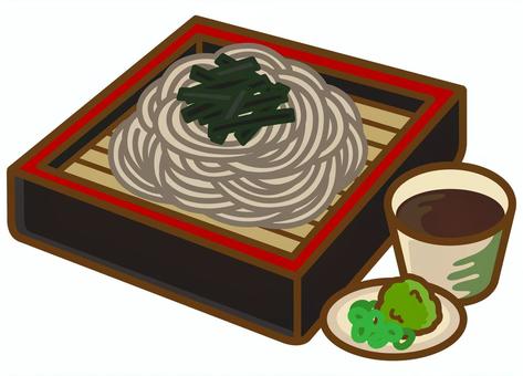 ざるそば ざるそば,そば,蕎麦,麺類,麺,麺料理,和食,日本食,つゆ,めんつゆのイラスト素材