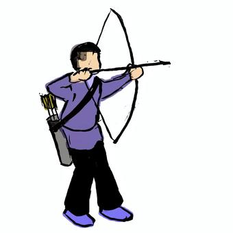 弓を弾く 弓,弓矢,弾く,スポーツ,滑走,射るのイラスト素材