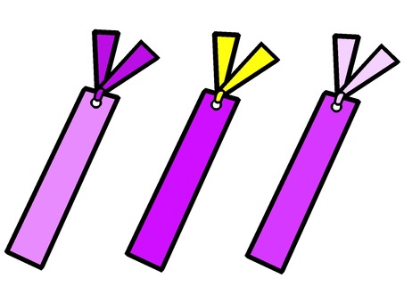 栞のセットアイコン『紫』 栞のセットアイコン『紫』 栞,本,挟む,頁,目印,モチーフ,カラー,挿絵,素材,アイコンのイラスト素材