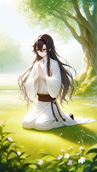 pray, JPG pray, one 絵, girl, moe type, JPG