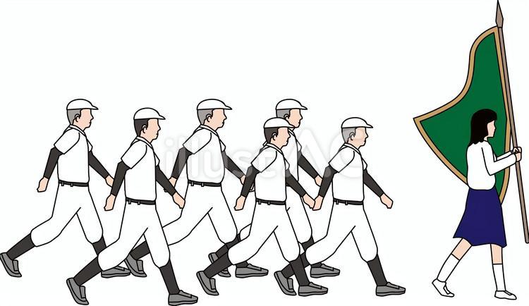 高校野球開会式 高校野球,球児,選手のイラスト素材