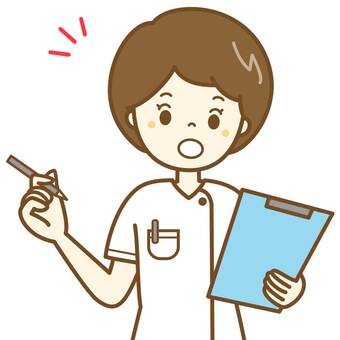 看護師さん　びっくり 看護師,白衣,ナース服,ナース,医療従事者,医療機関,認証カード,女性,病院,医者のイラスト素材