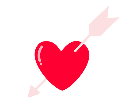 1 arrow in heart, , JPG and PNG