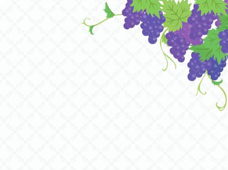 Grape frame ⑤ Diagonal top_white pattern, , JPG and AI