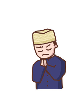 お祈りをする、バリ島の王様 民族衣装,バリ島,祈祷,王様,男性のイラスト素材