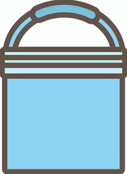 青いバケツのシンプルなアイコンイラスト バケツ,青色,カラー,水,容器,アイコン,掃除,入れ物,暮らし,日用品のイラスト素材