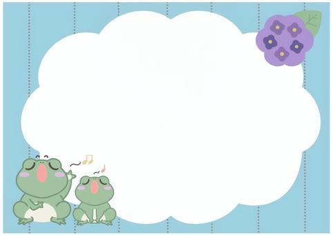 Illustration, rana, coro, marco, 