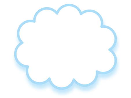 もこもこ吹き出しフレーム 影付 水色 もこもこ吹き出しフレーム 影付 水色 吹き出し,ふきだし,フレーム,枠,もくもく,もこもこ,雲,タイトル,セリフ,メッセージのイラスト素材