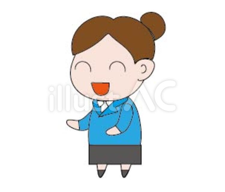 会社員女性 会社員,女性,笑顔のイラスト素材