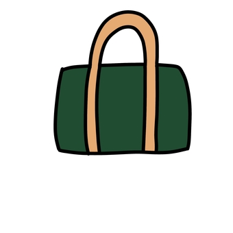 かばん 物,カバン,シンプル,旅行,おでかけのイラスト素材