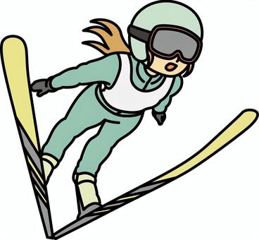 スキージャンプ（女） スキージャンプ,スポーツ,競技,スキー,ウィンタースポーツ,オリンピック,女性,中学生,高校生,大学生のイラスト素材