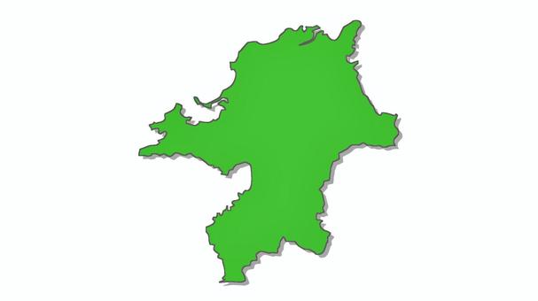 地図　福岡県② 福岡,地図,都道府県,あしらい,挿絵,ワンポイント,地方,地域,地理,社会のイラスト素材