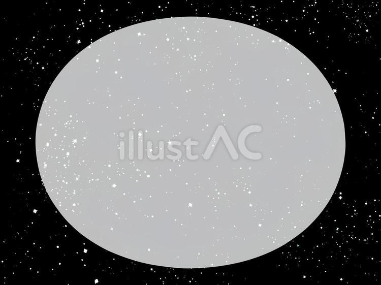 丸い吹き出しと星空 宇宙,空,無重力のイラスト素材