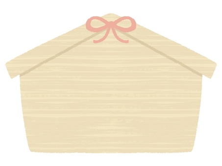 絵馬の形のフレーム 絵馬,フレーム,枠,家型,木製,祈願,奉納,神社,寺院,お参りのイラスト素材