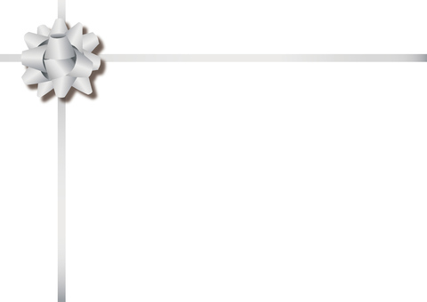 スターボウの十字帯フレーム　白 リボン,帯,フレーム,飾り枠,スターボウ,リボンボウ,装飾,十字,プレゼント,ギフトのイラスト素材