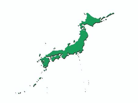日本地図 日本地図 日本,地図,日本列島,北海道,本州,四国,九州のイラスト素材