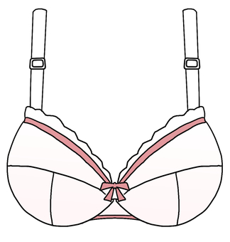 ブラジャー ブラジャー,かわいい,リボン,ピンク,下着のイラスト素材