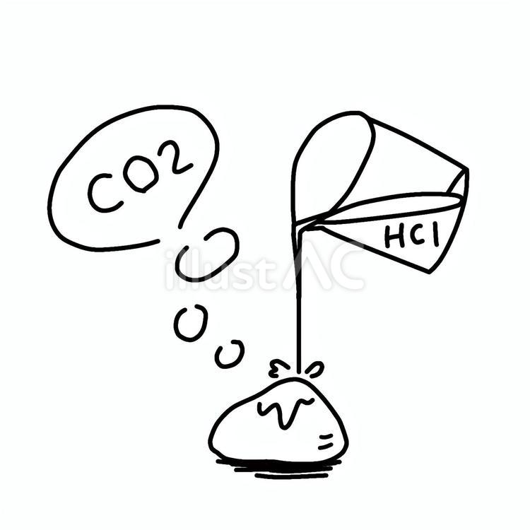 二酸化炭素の生成 科学,理科,実験のイラスト素材