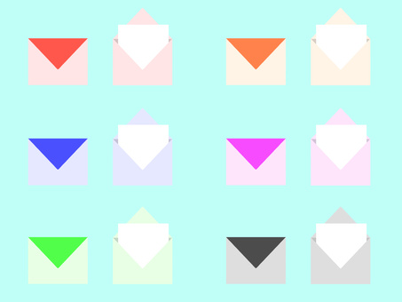 Colorful mail/letter, letter, email, icon, JPG and PNG