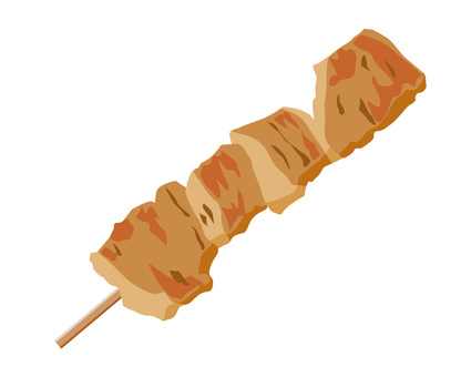 豚串 豚串,串,豚肉,ポーク,豚,ブタ,串焼き,肉料理,炭火焼,屋台のイラスト素材