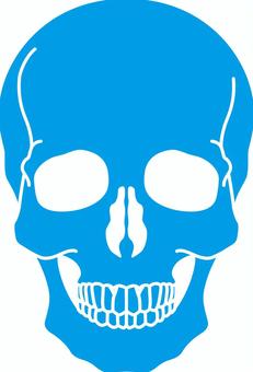 Skull_ light blue, , JPG, PNG and AI