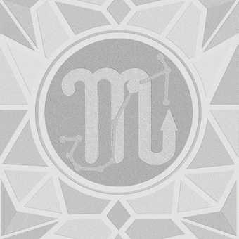 シームレスなモザイク蠍座　ｐ エンボス  さそり座,蠍座,星占い,ホロスコープ,占星術,12星座,宇宙,天体,天文,ギリシャ神話のイラスト素材