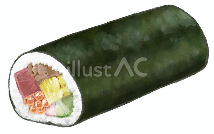 恵方巻　水彩風 恵方巻,節分,巻き寿司のイラスト素材