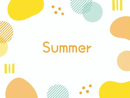 Illustration, summer, background, frame, 