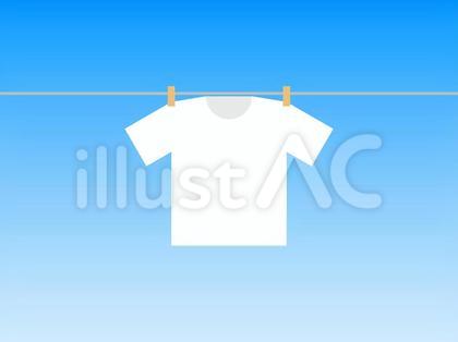 洗濯物・干されたTシャツ