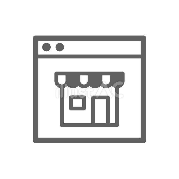 ECアイコン ec,eコマース,オンラインショップのイラスト素材