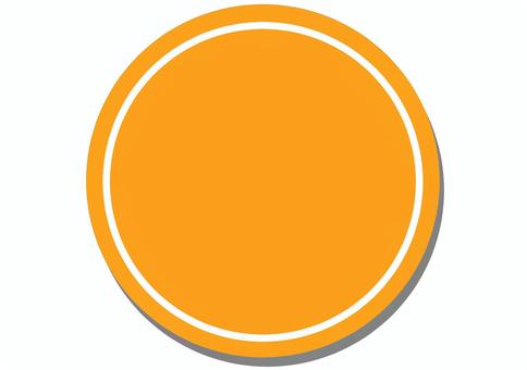 オレンジの円 ロゴ,マーク,フレーム,アイコン,円,シンプル,チラシ,バナー,バナー素材,動画素材のイラスト素材