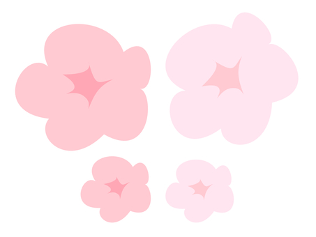 桜の花びら水彩タッチ　単品素材 桜,春,さくら,花びら,花,満開,メッセージ,サクラ,きれい,かわいいのイラスト素材