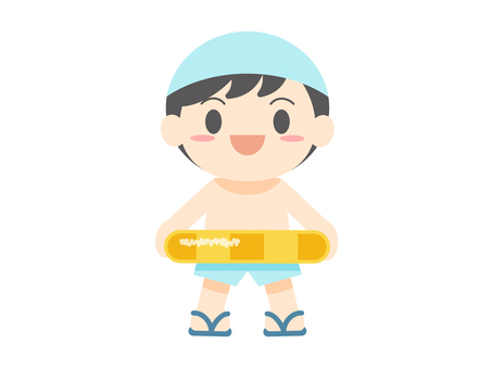 수영복 어린이 일러스트 06, 그림, 어린이, 소년, JPG, PNG 및 AI