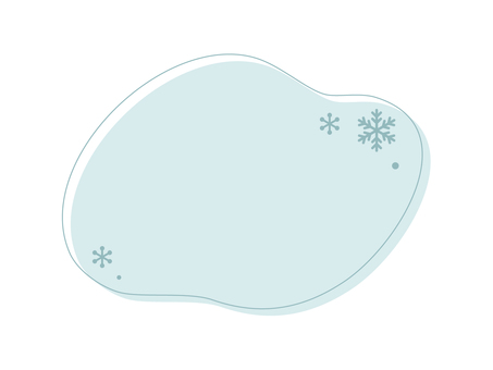 雪の結晶の流体フレーム 雪,結晶,流体シェイプ,フレーム,スノーフレーク,冬,12月,あしらい,枠,柔らかいのイラスト素材